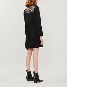 Maje Rockette Pleated Lace Dress 